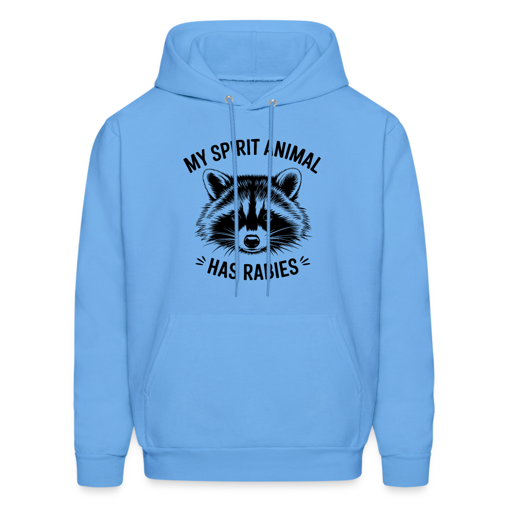 My Spirit Animal Has Rabies Hoodie - carolina blue