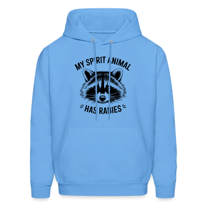 My Spirit Animal Has Rabies Hoodie - carolina blue