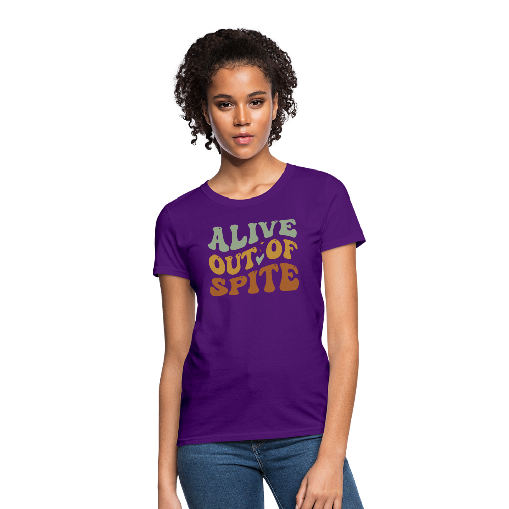 Alive Out Of Spite Women's T-Shirt - purple