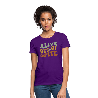 Alive Out Of Spite Women's T-Shirt - purple