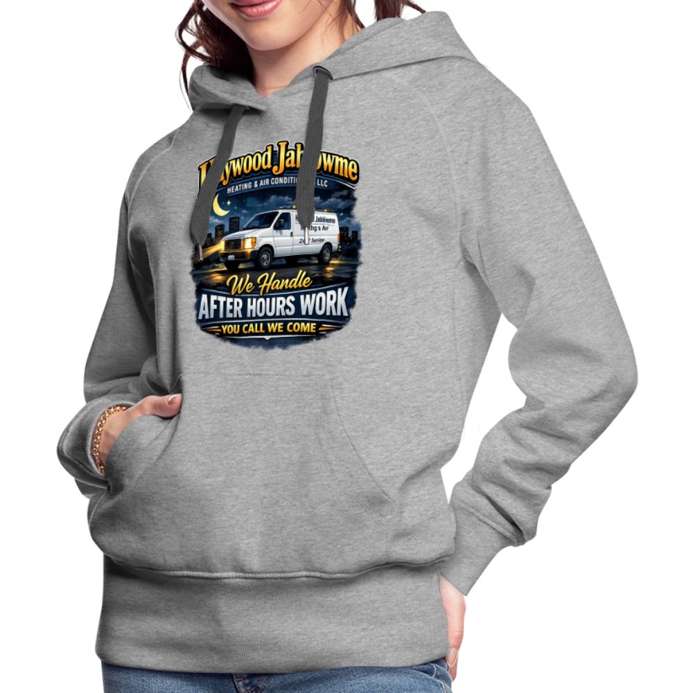 Haywood Jablowme Funny Women’s HVAC Hoodie Color: Heather Grey