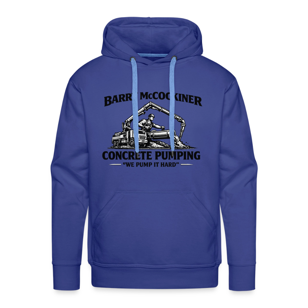 Barry McCockiner Concrete Pumping Funny Hoodie Color: Royal Blue