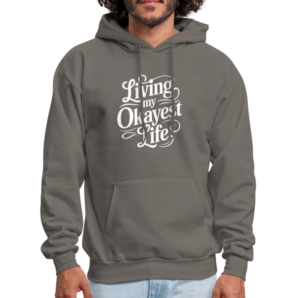 Living My Okayest Life Hoodie - asphalt gray