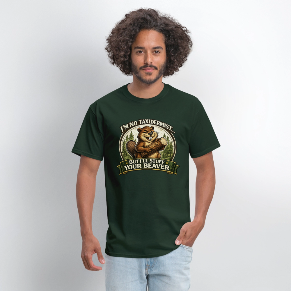 I’m No Taxidermist Funny Beaver T-Shirt Color: Black