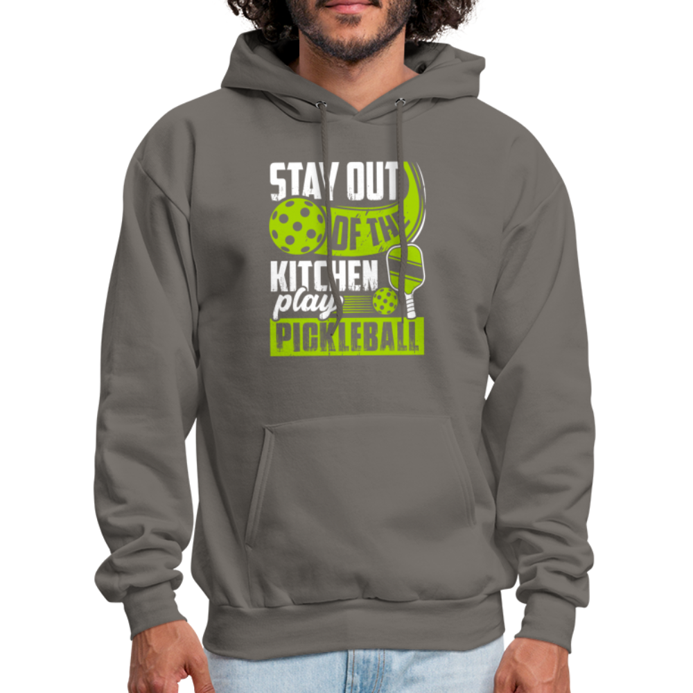 Stay Out Of The Kitchen Play Pickleball Hoodie - asphalt gray