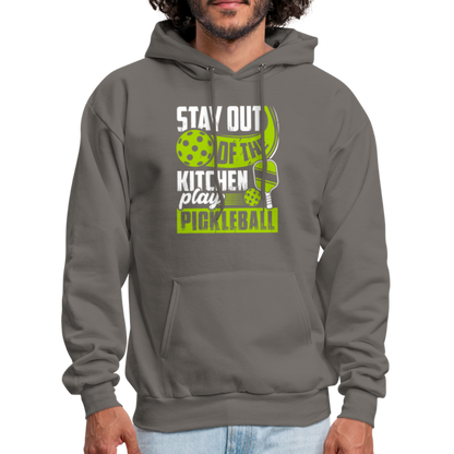 Stay Out Of The Kitchen Play Pickleball Hoodie - asphalt gray