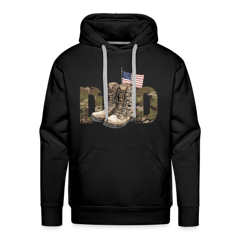 Military Dad Men’s Premium Hoodie - black
