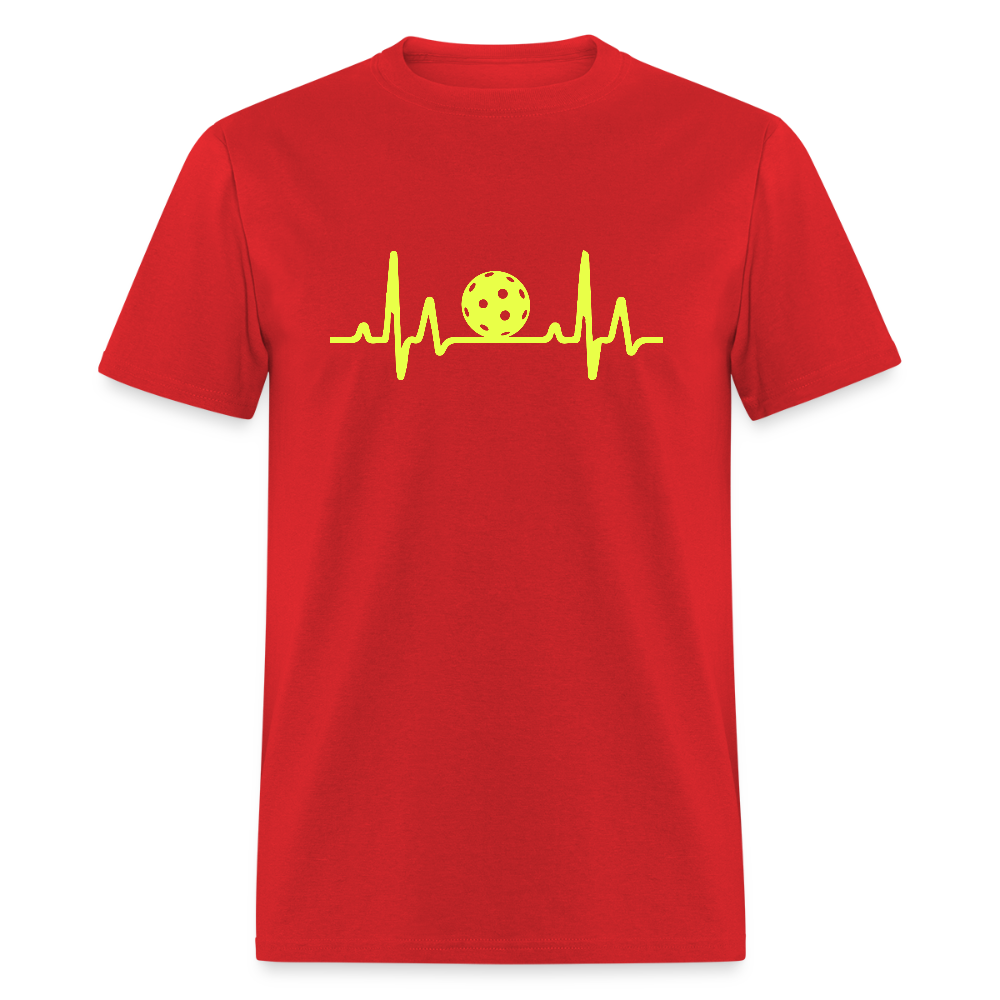 Pickleball Heartbeat T-Shirt - red