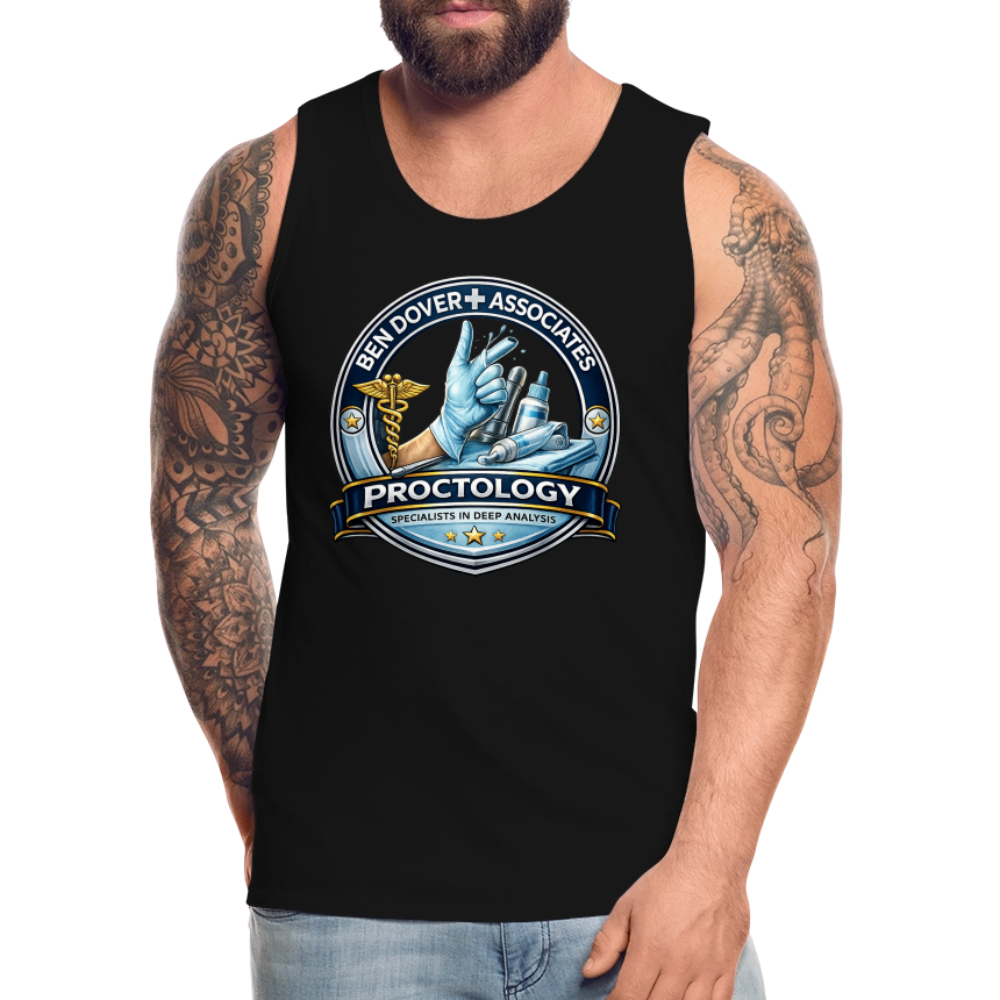 Ben Dover Proctology Funny Tank Top Color: White