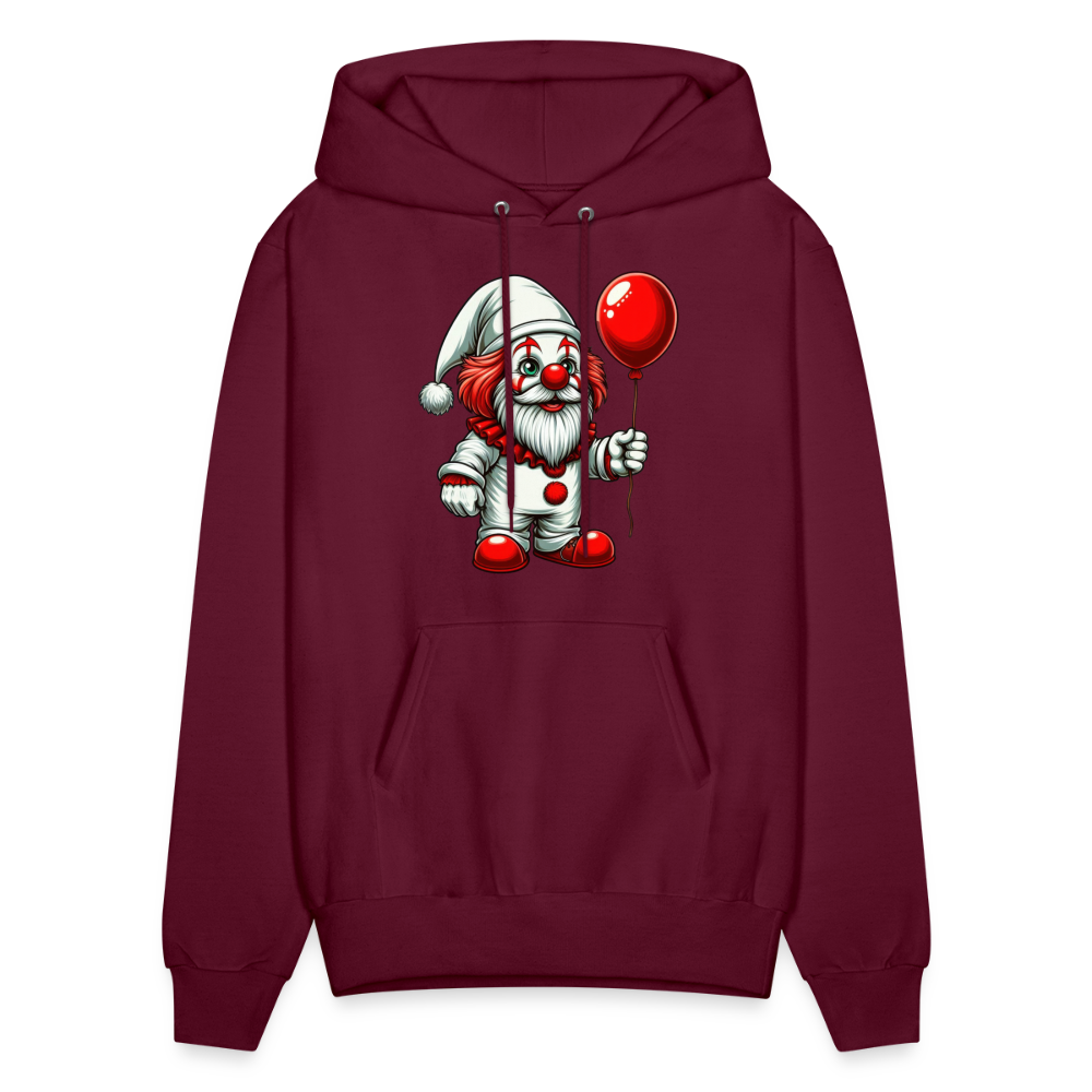 Gnome Clown Hoodie - burgundy