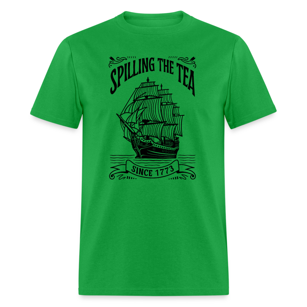 Spilling The Tea Sine 1773 T-Shirt - bright green