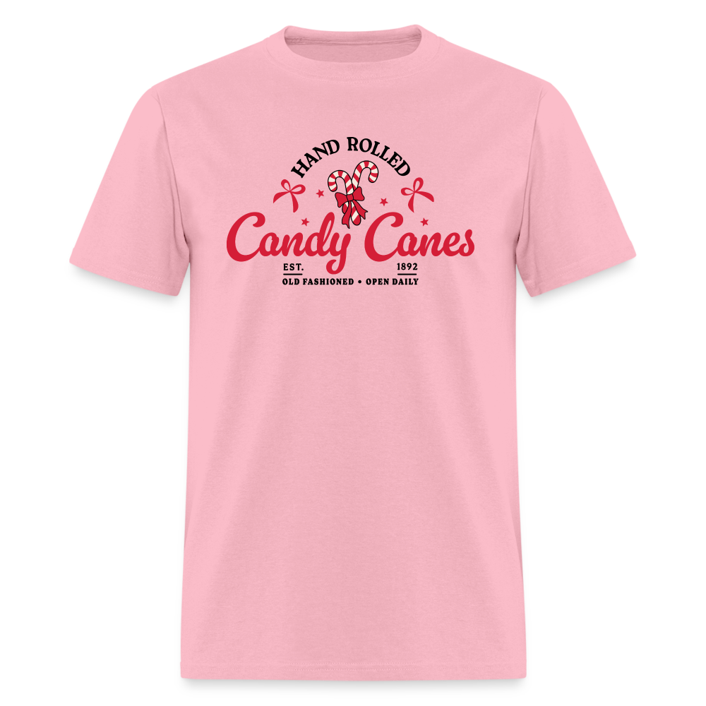 Hand Rolled Candy Canes T-Shirt - pink