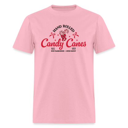 Hand Rolled Candy Canes T-Shirt - pink