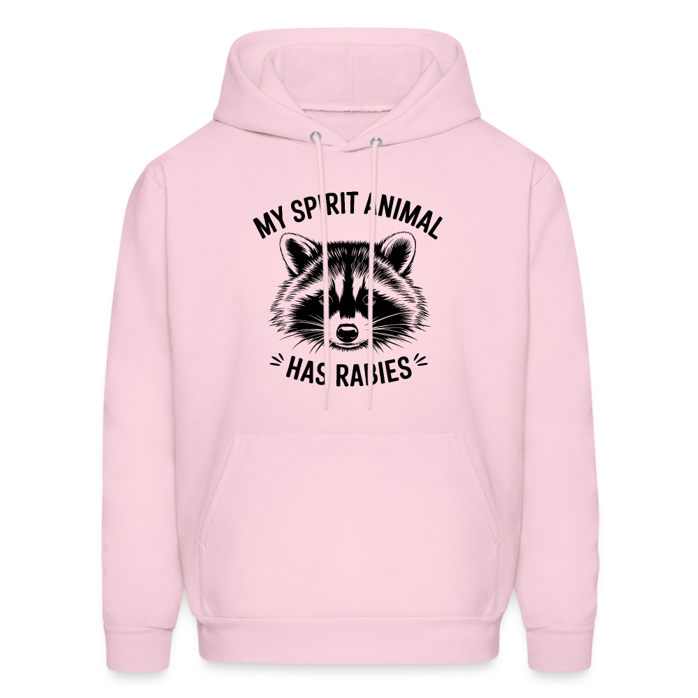 My Spirit Animal Has Rabies Hoodie - pale pink