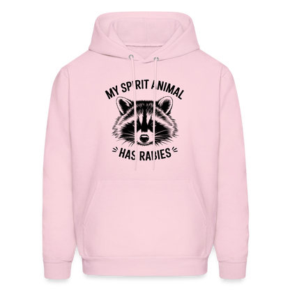 My Spirit Animal Has Rabies Hoodie - pale pink