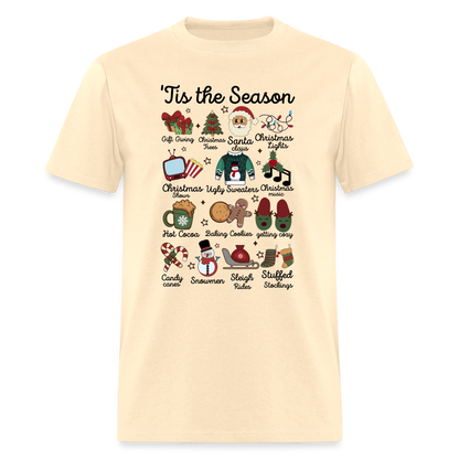 Tis The Season (Christmas) T-Shirt - natural