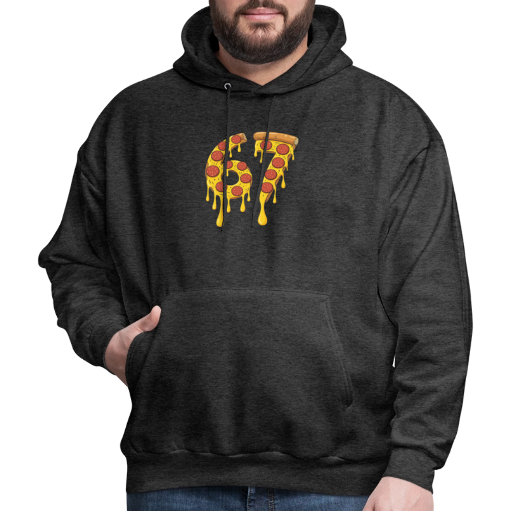 Six Seven 67 Pizza Hoodie - charcoal grey