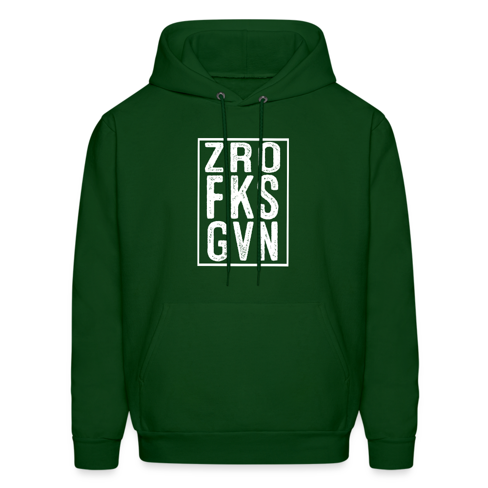 ZRO FKS GVN (Zero Fucks Given) Hoodie - forest green