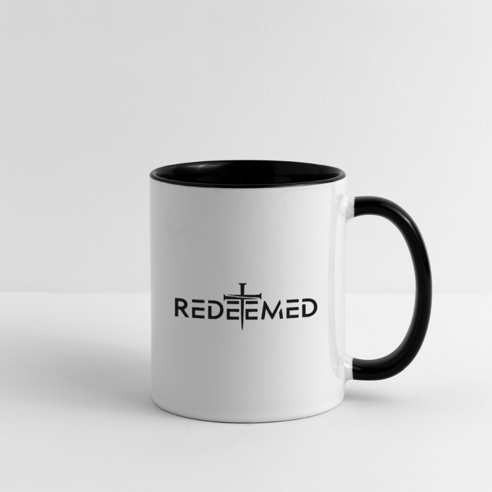 Redeemed Coffee Mug – Faith-Based Christian Design - white/black