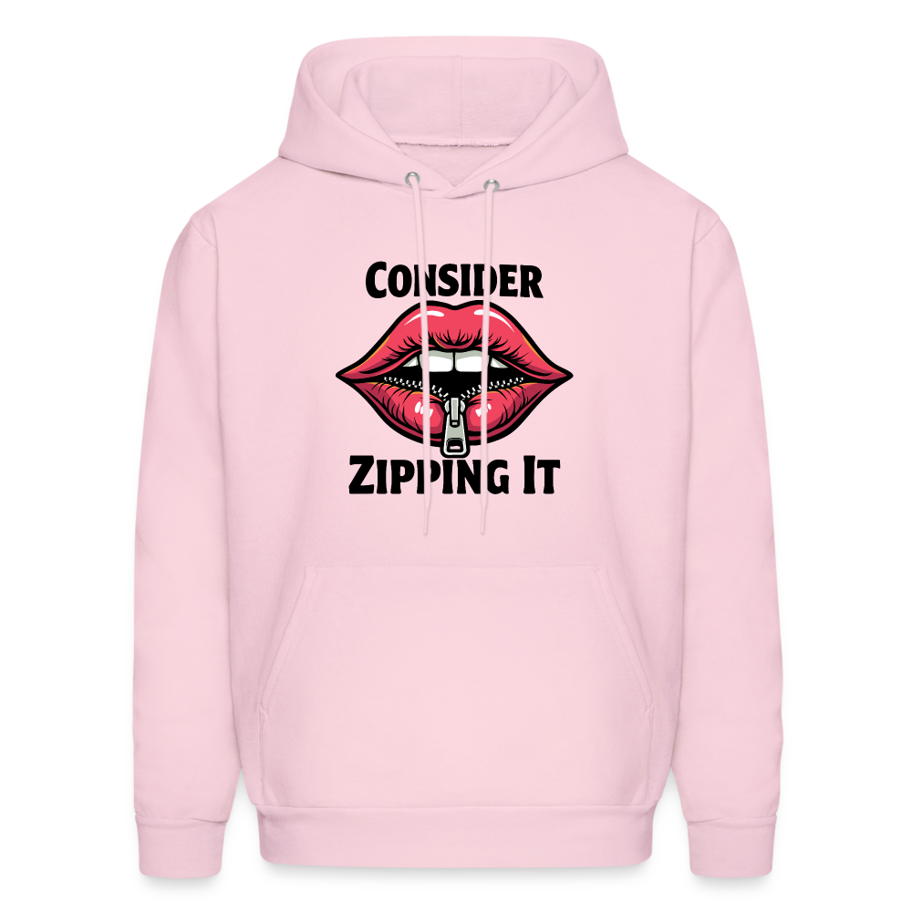 Consider Zipping It Hoodie - pale pink