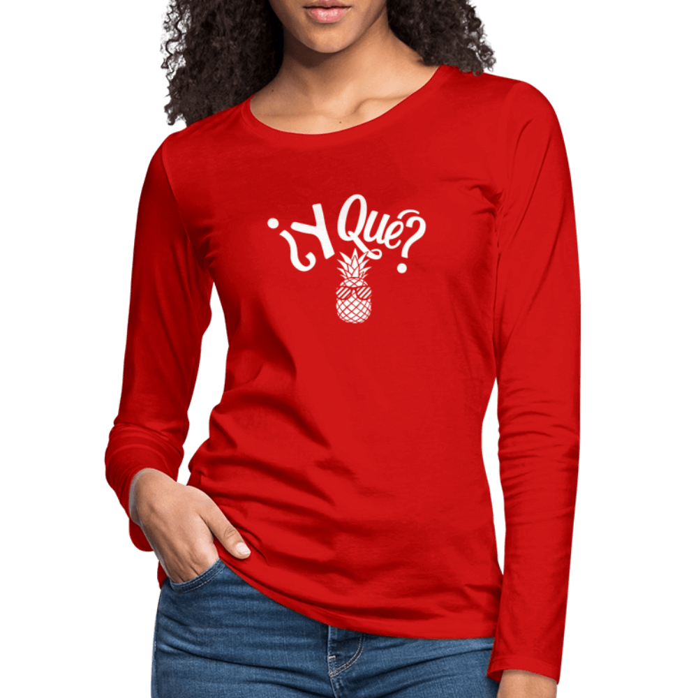 Women's Premium Long Sleeve T-Shirt - red