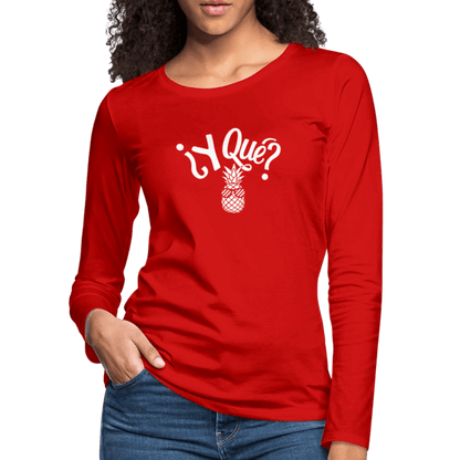 Women's Premium Long Sleeve T-Shirt - red