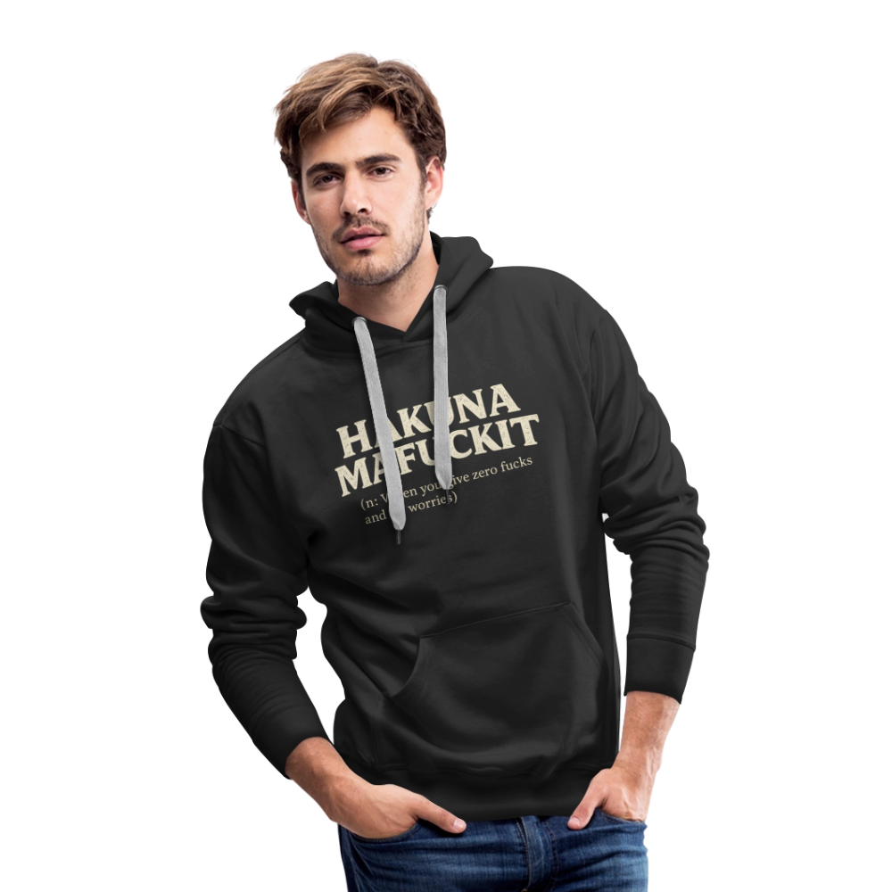 Hakuna Mafuckit Men’s Funny Graphic Hoodie Color: Black