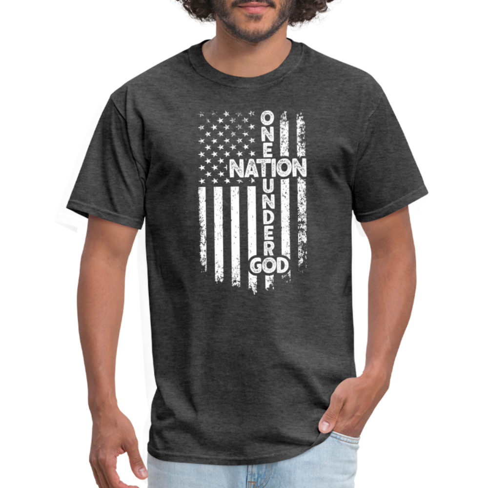 One Nation Under God T-Shirt - heather black