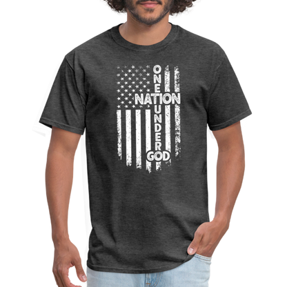 One Nation Under God T-Shirt - heather black