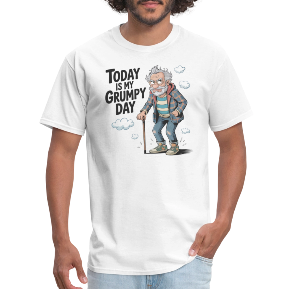 Today Is My Grumpy Day Funny T-Shirt - white