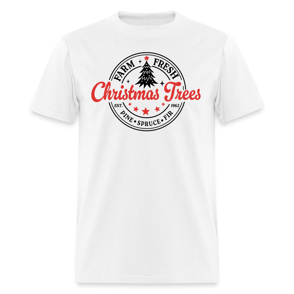 Farm Fresh Christmas Trees T-Shirt - white