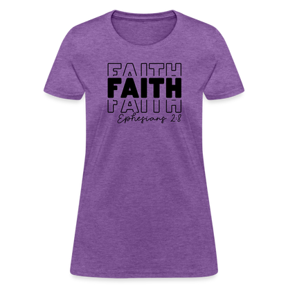 Faith Ephesians 2:8 Women's T-Shirt - purple heather