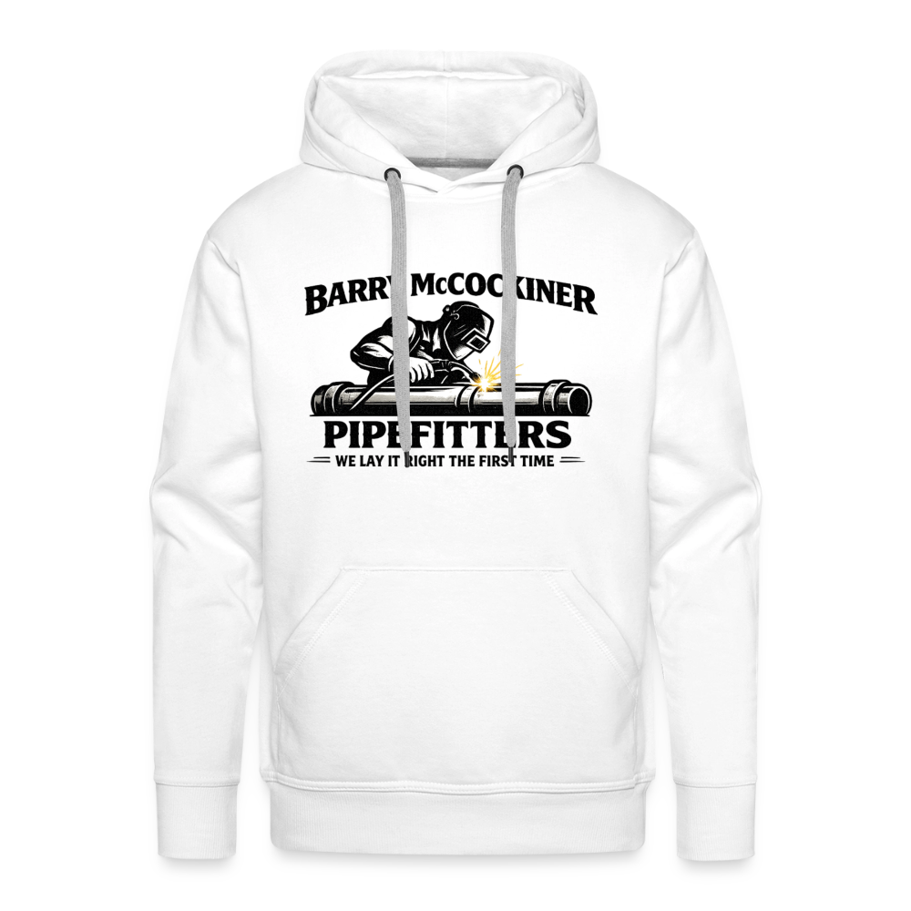 Barry McCockiner Pipefitters Funny Adult Hoodie Color: White