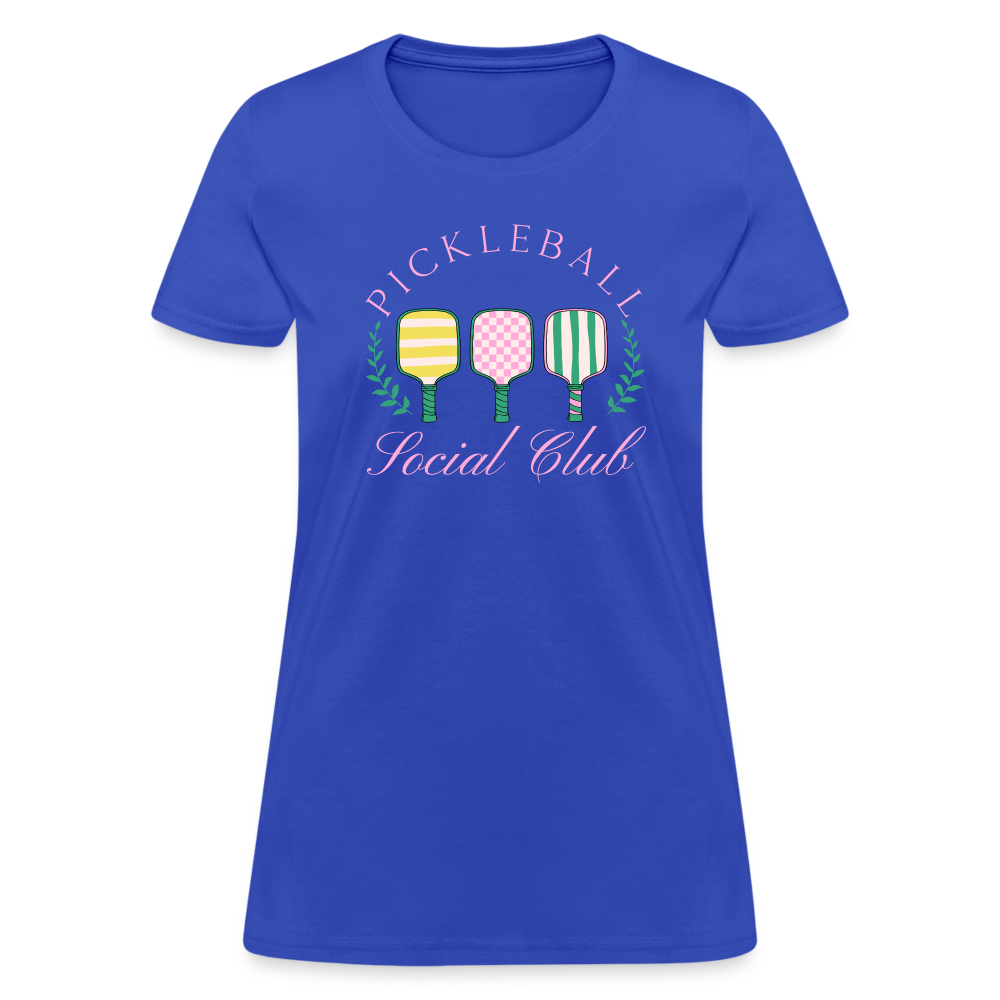 Pickleball Social Club Women's Contoured T-Shirt - royal blue