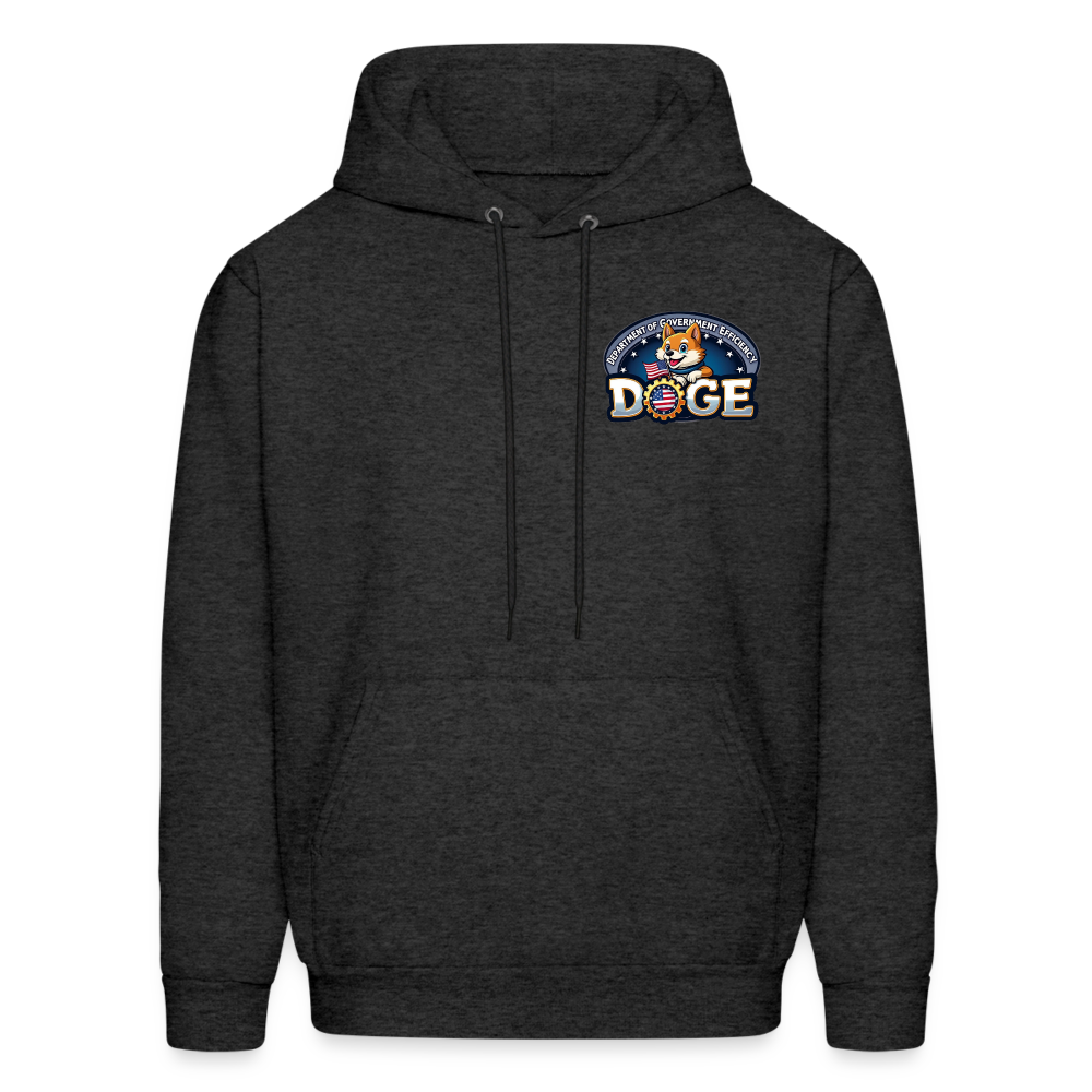 DOGE Hoodie (front/back print) - charcoal grey