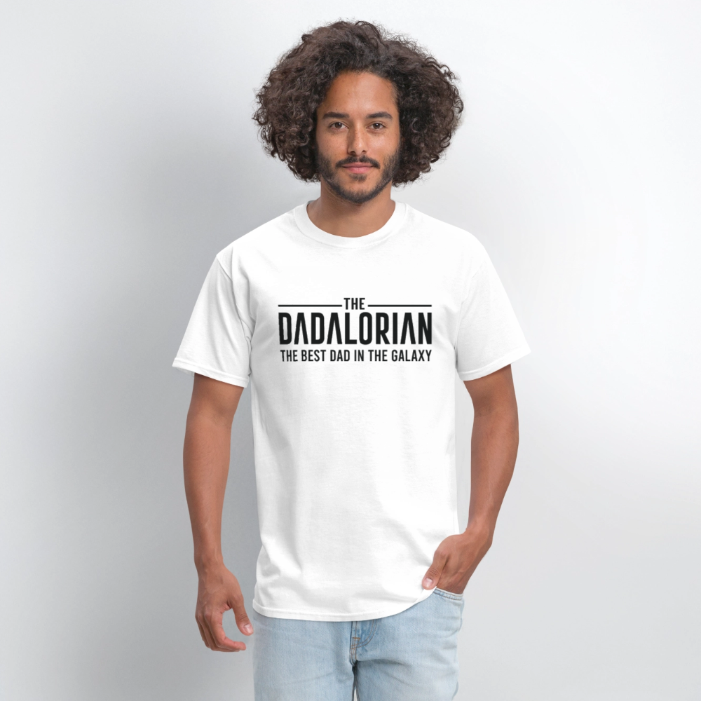 The Dadalorian The Best Dad in the Galaxy T-Shirt - white