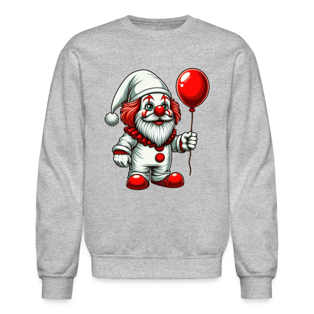 Gnome Clown Sweatshirt - heather gray