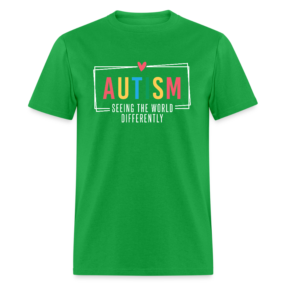 Autism - Seeing The World Differently T-Shirt - bright green