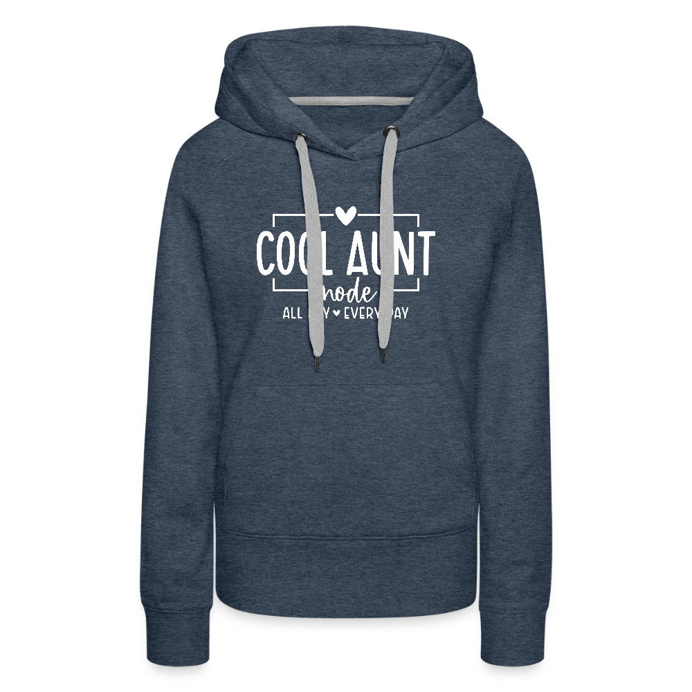 Cool Aunt Mode Women’s Premium Hoodie - heather denim