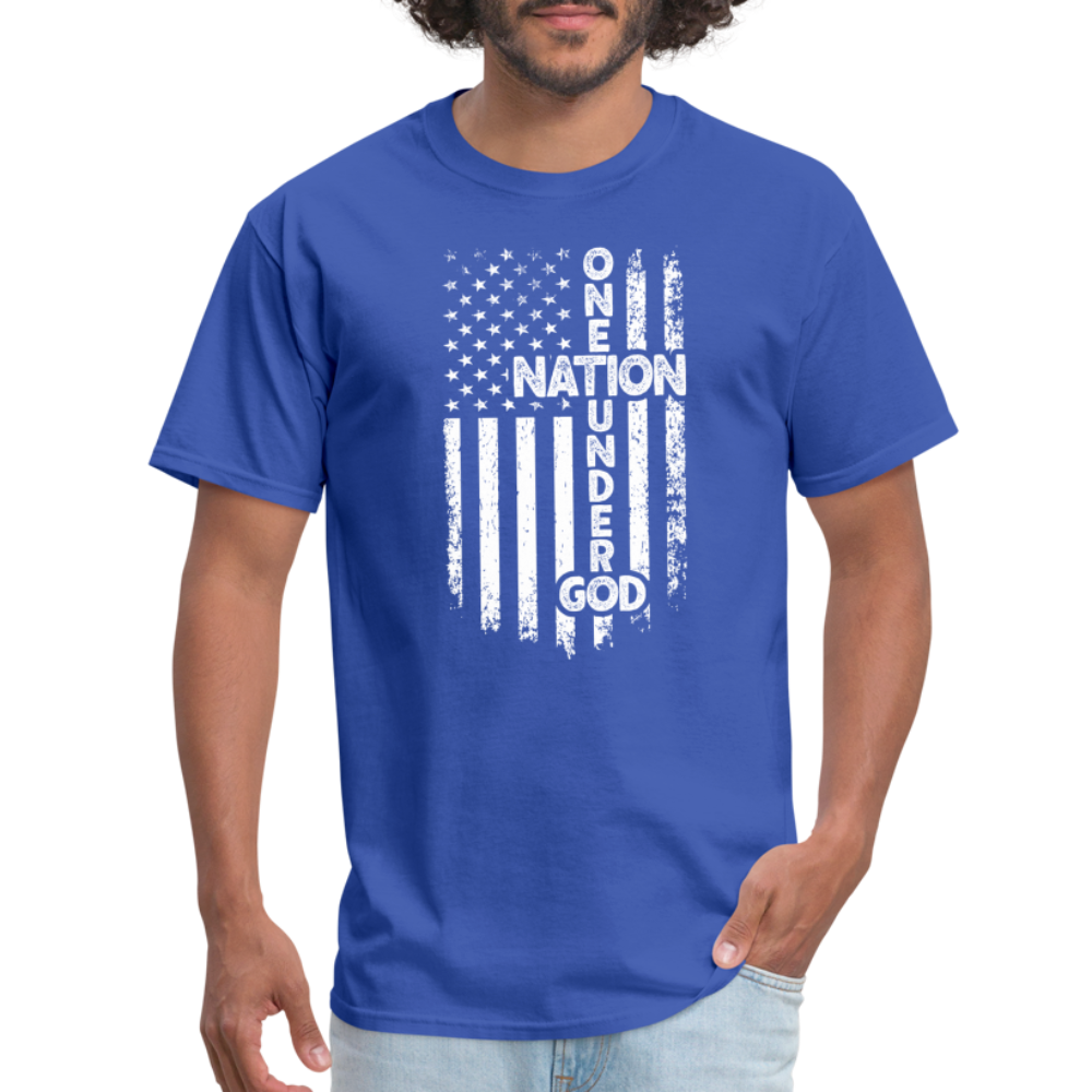 One Nation Under God T-Shirt - royal blue