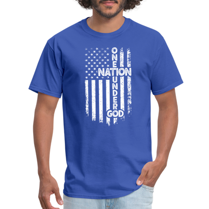 One Nation Under God T-Shirt - royal blue