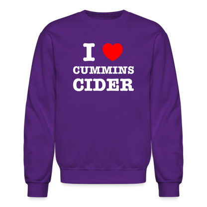 I Heart Cummins Cider Sweatshirt - purple