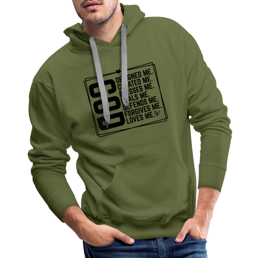 GOD Designed Me Men’s Premium Hoodie - olive green