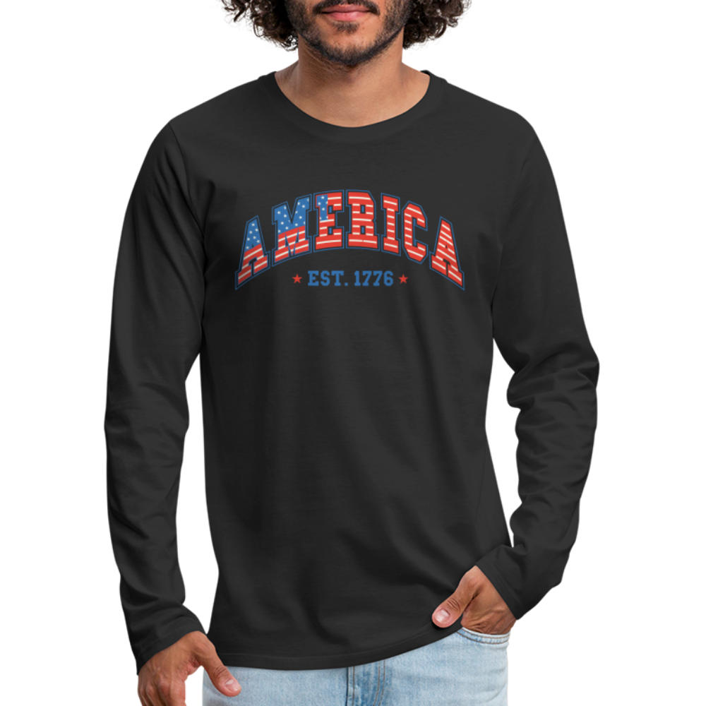 American 1776 Men's Premium Long Sleeve T-Shirt - black