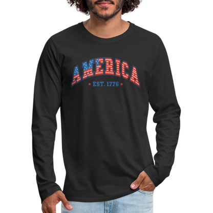 American 1776 Men's Premium Long Sleeve T-Shirt - black