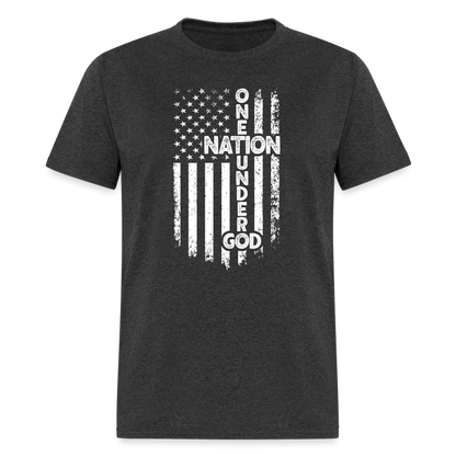 One Nation Under God T-Shirt - heather black