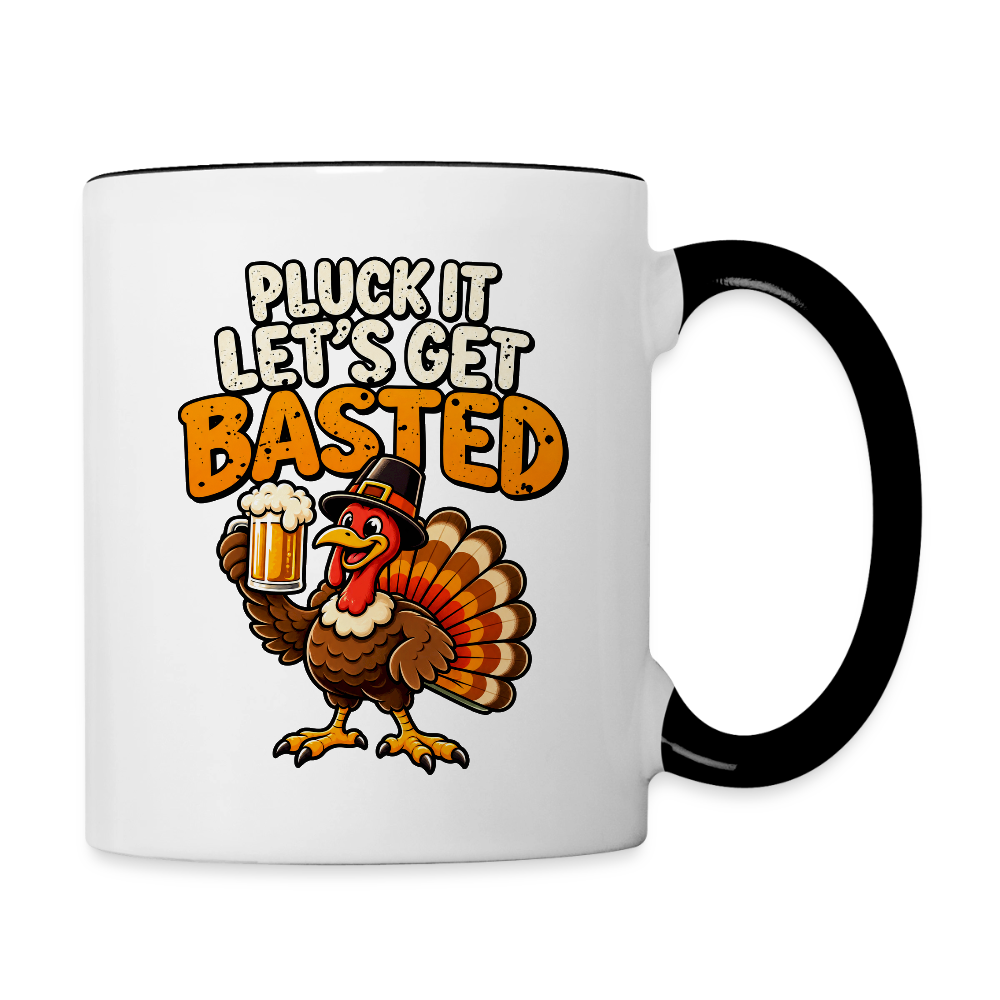 Pluck It Let’s Get Basted Coffee Mug - white/black