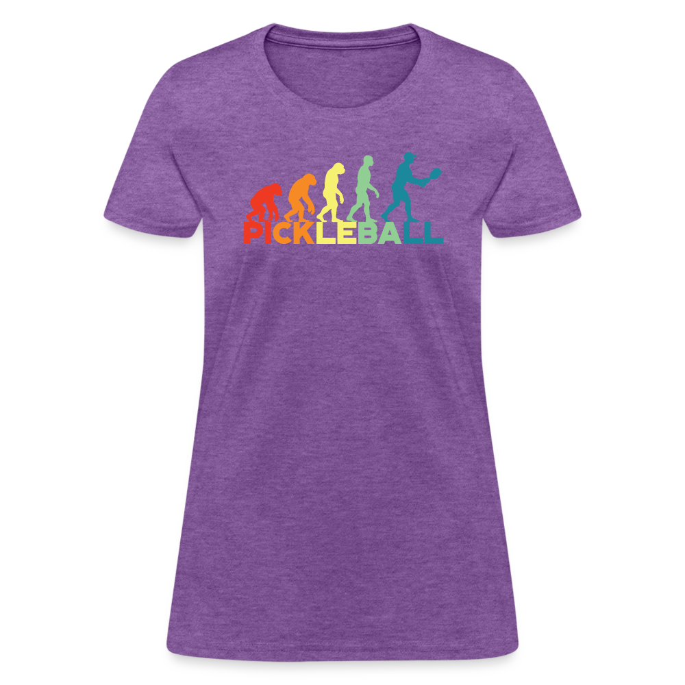 Pickleball Evolution Women's Contoured T-Shirt - purple heather