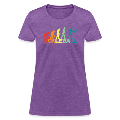 Pickleball Evolution Women's Contoured T-Shirt - purple heather