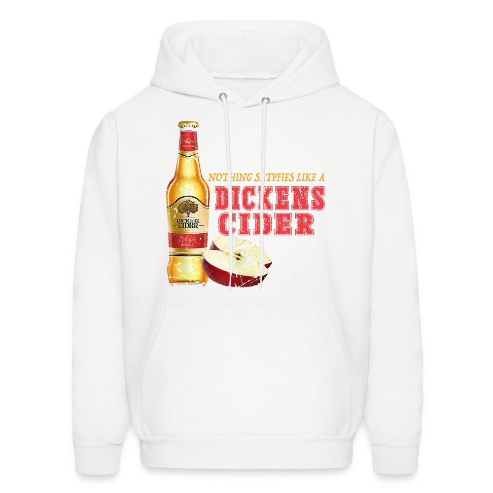 Nothing Satisfies Like A Dickens Cider Hoodie - white